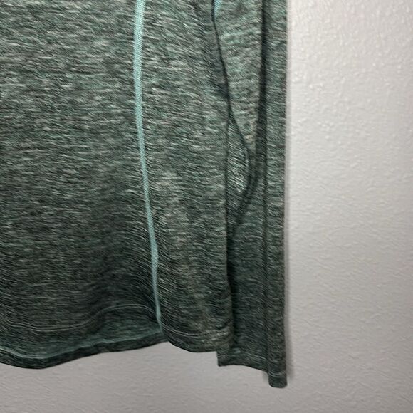 Columbia Gray and Teal Heathered 1/4 Zip Pullover Reflective Top Size Small - Picture 3 of 9